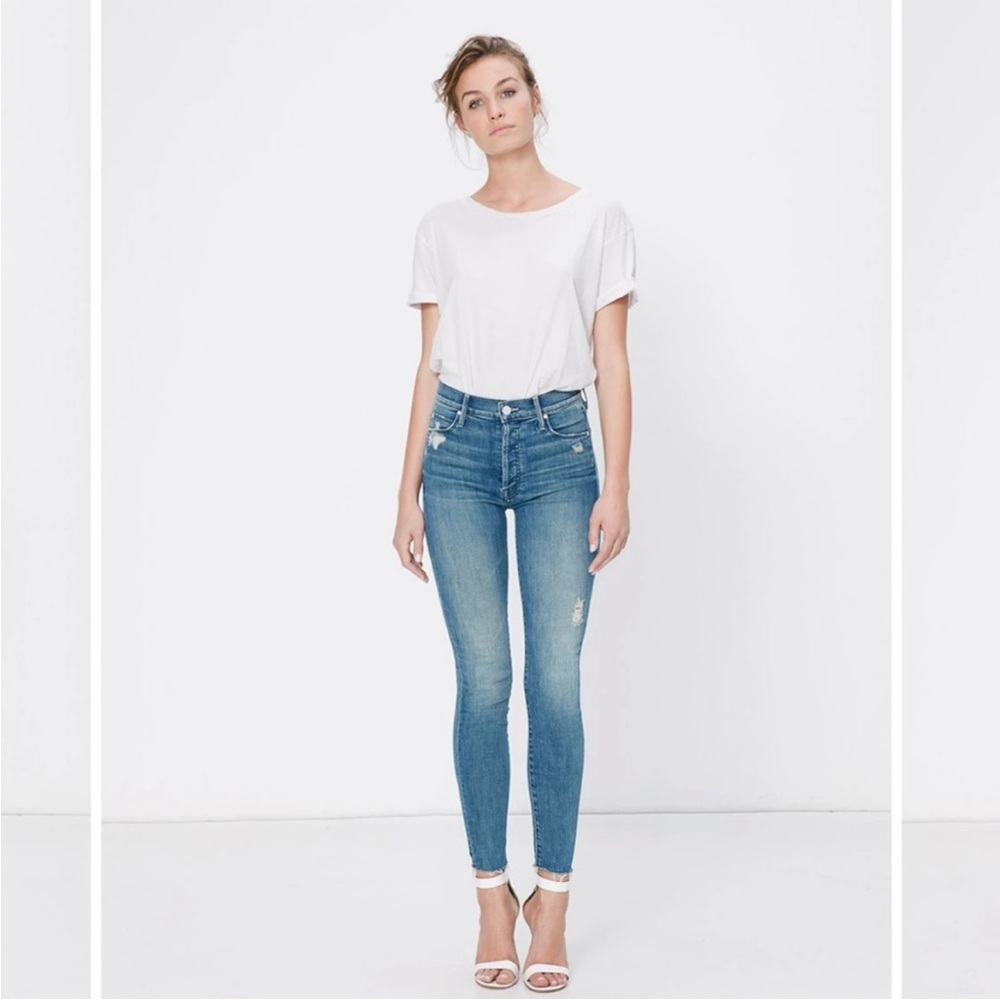 Mother Jeans Stunner Ankle Fray Graffiti‎ Girl Sz 27